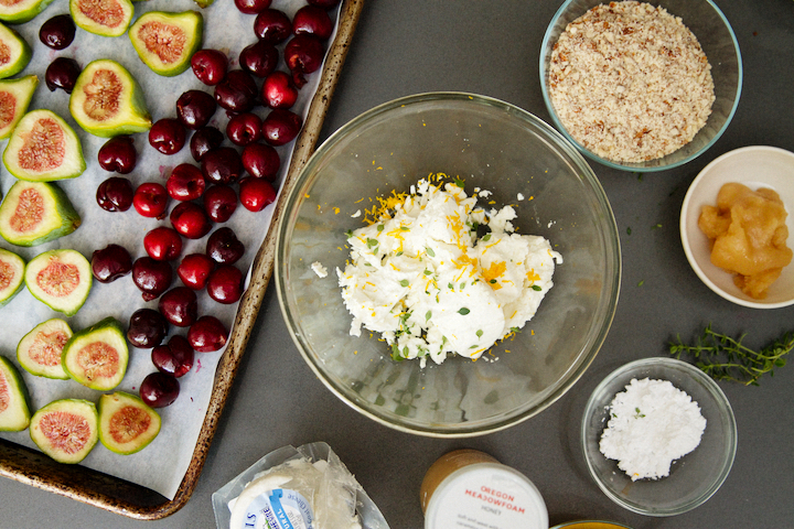 Fig & Cherry Goat Cheese Tart