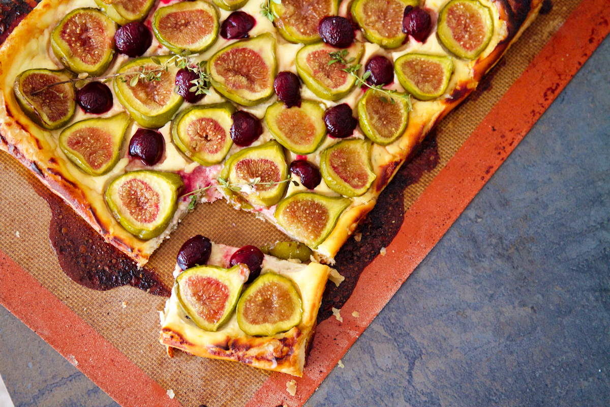 Fig & Cherry Goat Cheese Tart