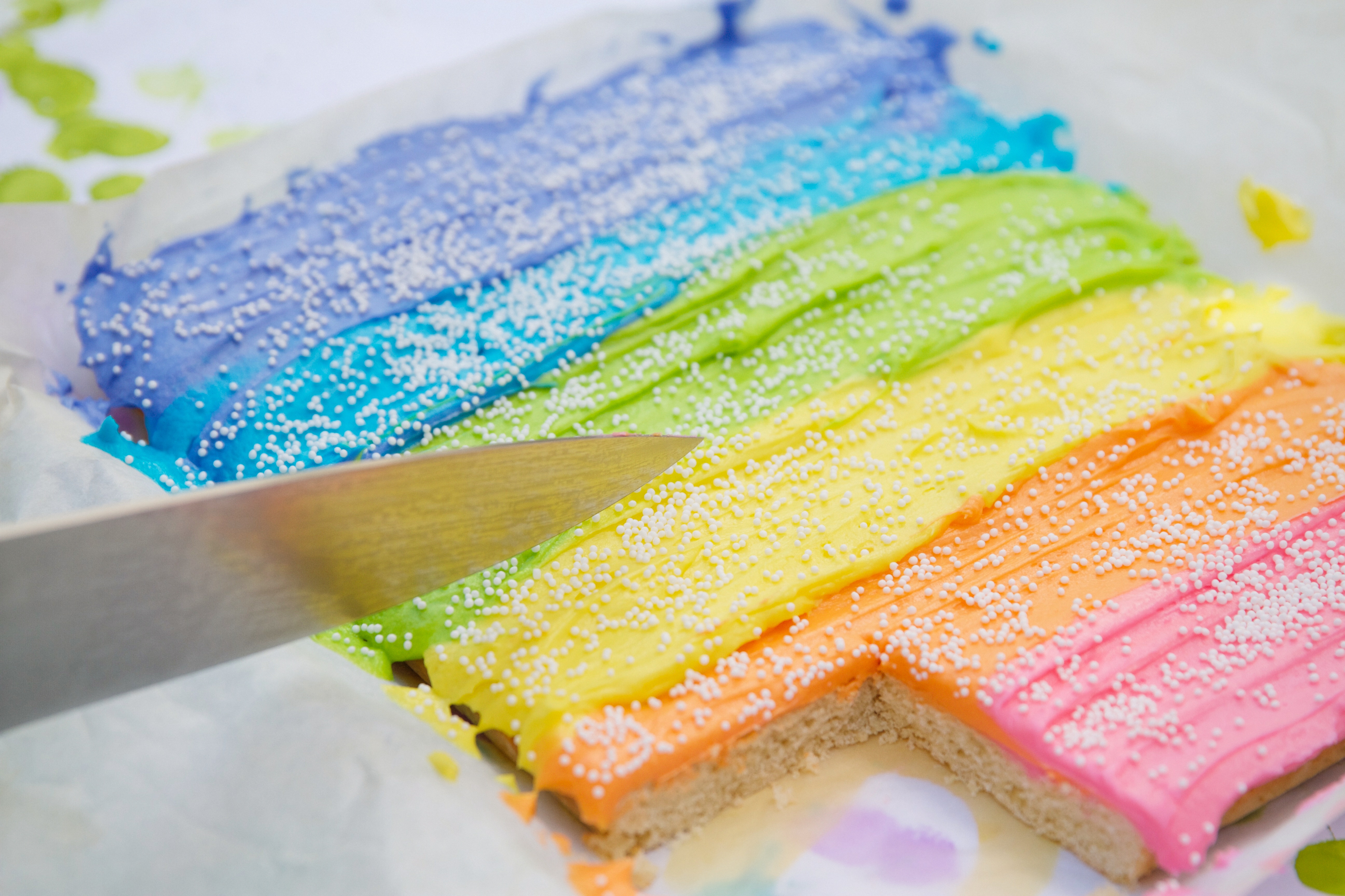 Rainbow sour cream sugar cookies