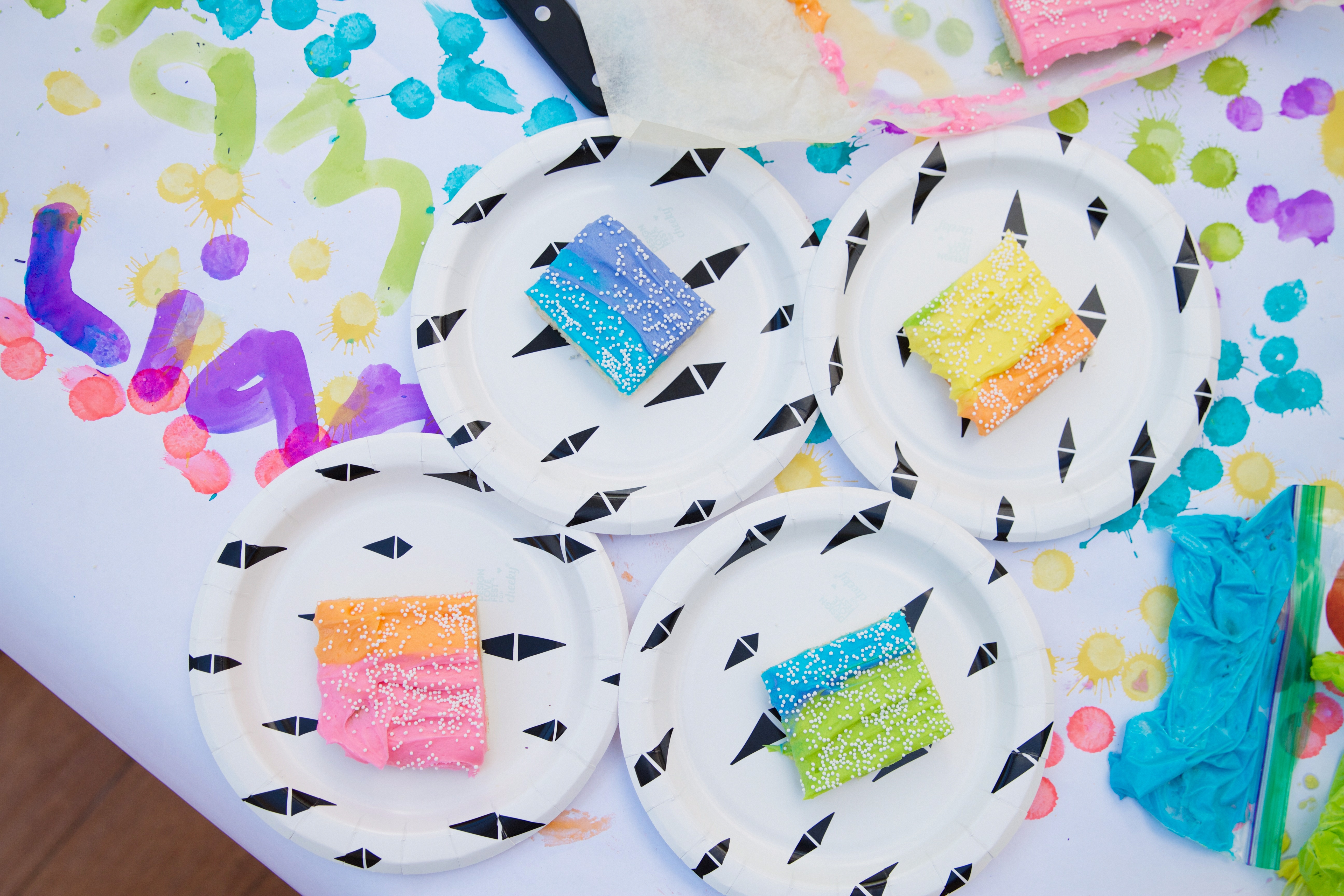 Rainbow sour cream sugar cookies