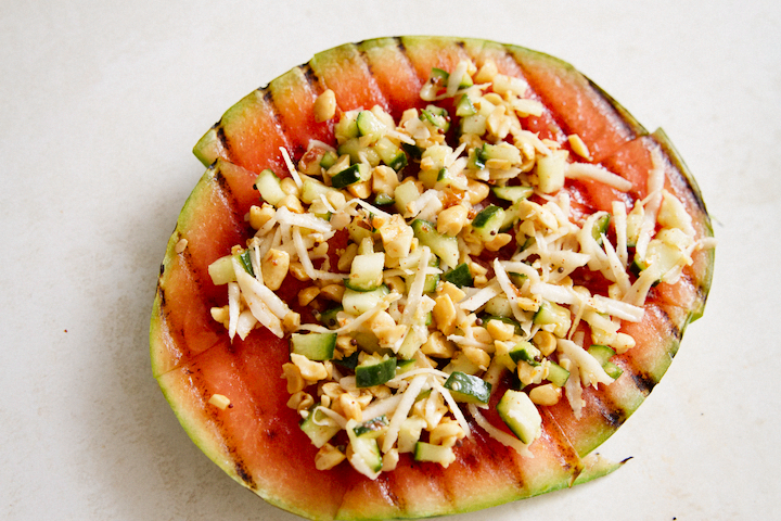 Grilled Watermelon with Coconut Chutney