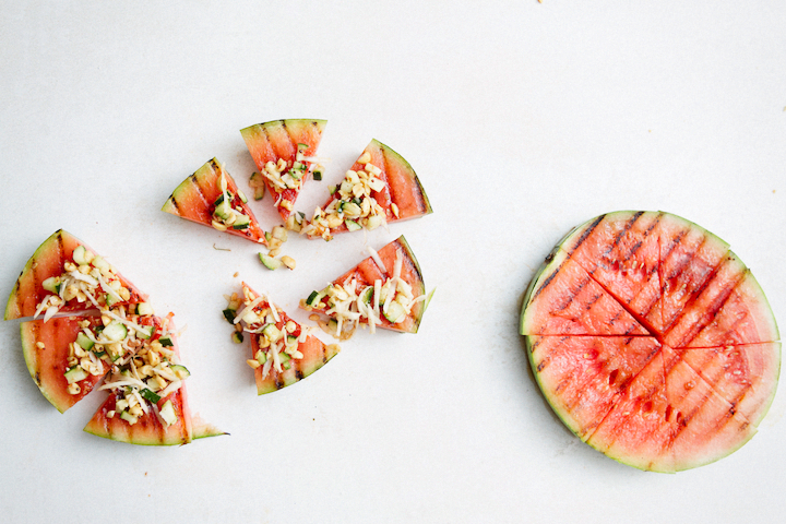 Grilled Watermelon with Coconut Chutney