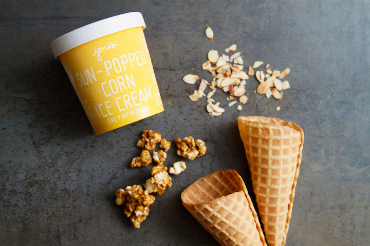 Caramel Corn Ice Cream Cones