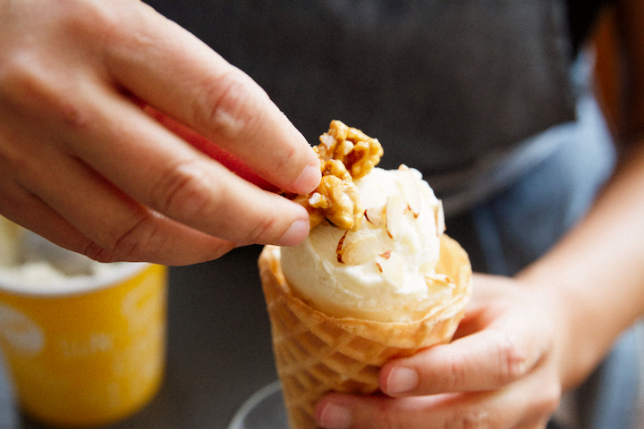 Caramel Corn Ice Cream Cones