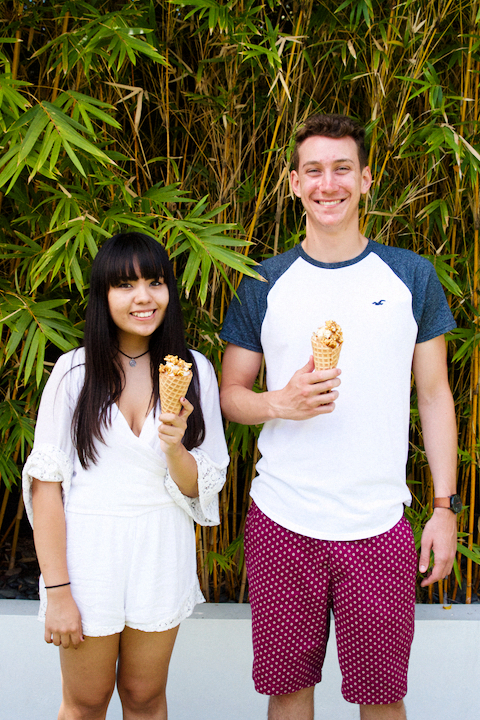 Caramel Corn Ice Cream Cones