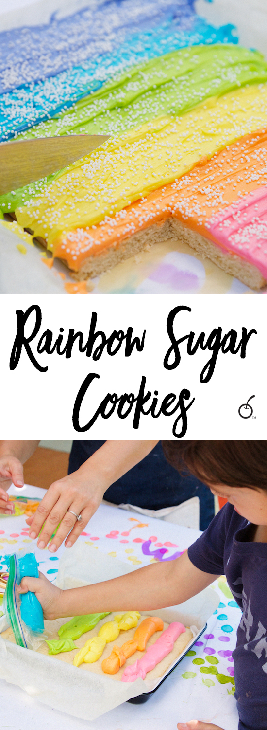 Rainbow sour cream sugar cookies