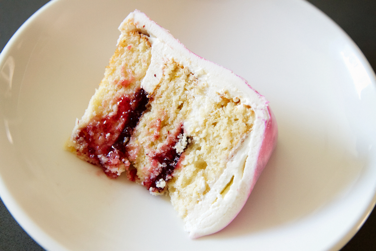 Lemon Lingonberry Cake