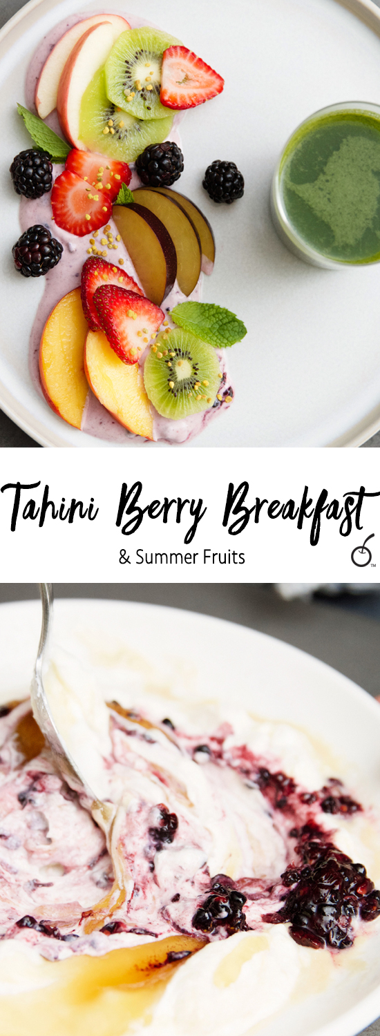 tahini berry breakfast