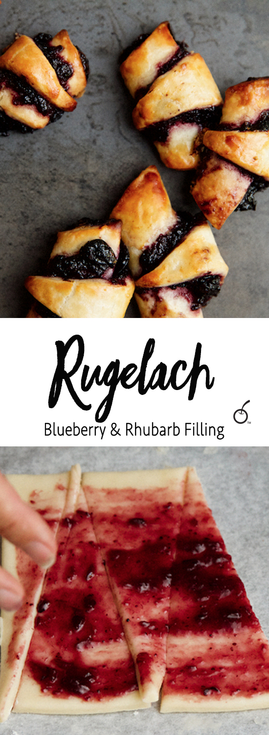 blueberry and rhubarb rugelach