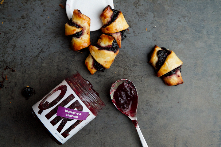 blueberry and rhubarb rugelach