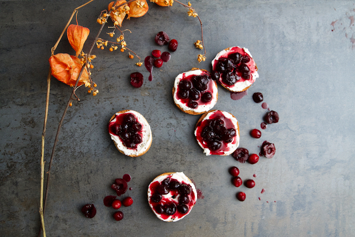 Bagel of Champions with Cranberry, Black Pepper, and Goat Cheese