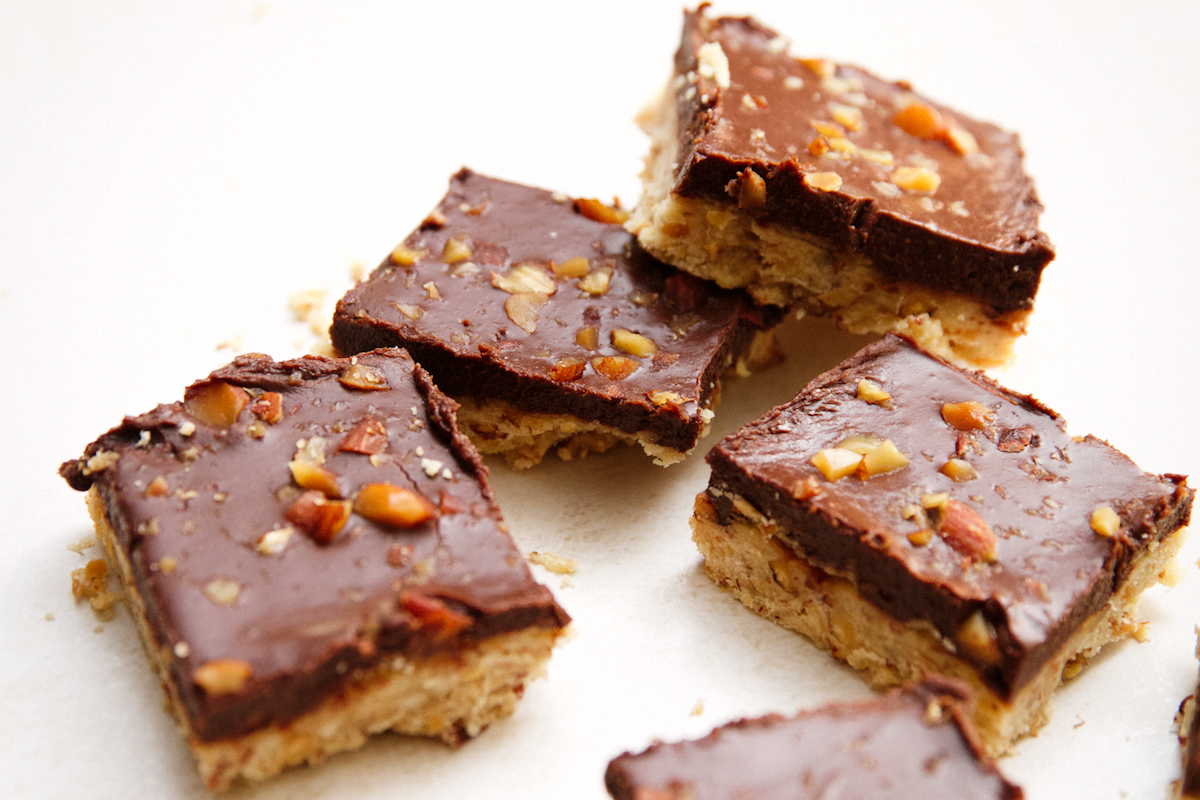 Whiskey Chocolate Pie Bars