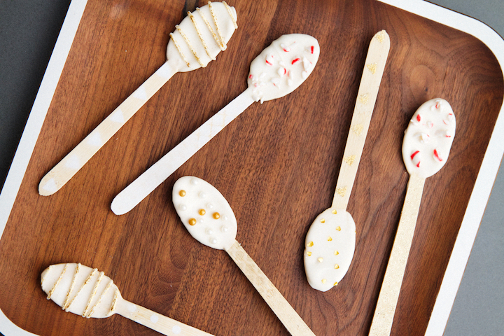 Hot Cocoa with Chocolate Dipped Spoons