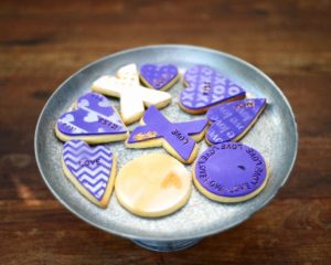 Purple Valentine's Day Cookies