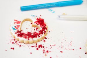 Valentine Signature Heart Cookies