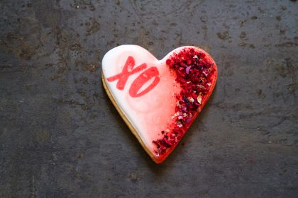 Valentine Signature Heart Cookies