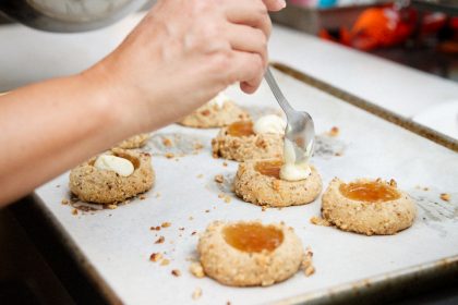 Peaches-n-Cream Thumbprint Cookies