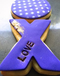 Purple Valentine's Day Cookies
