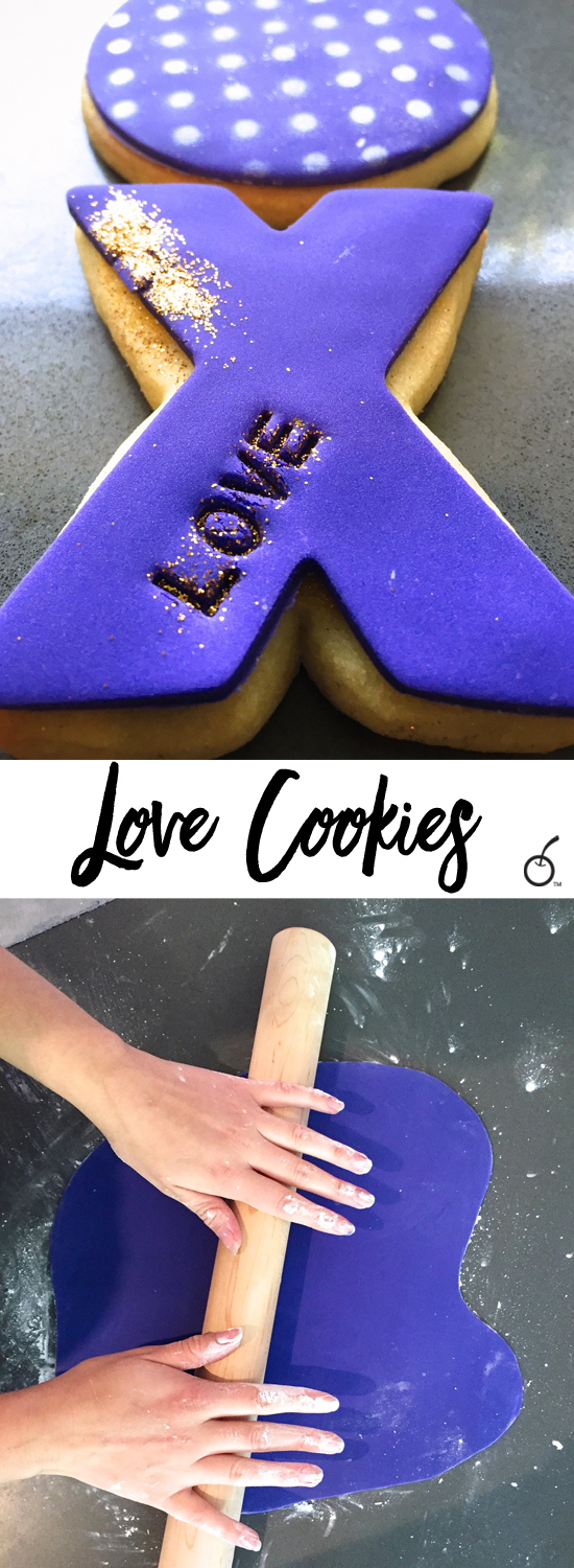 Purple Valentine's Day Cookies