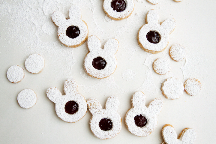 Bunny Linzer Cookies