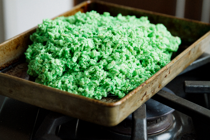 Make Rice Krispie Creepers for Your Little Minecraft Nerd