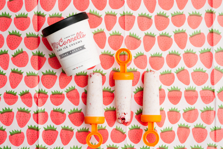 Ice Cream Cheat: Strawberry-n-Cake Popsicles