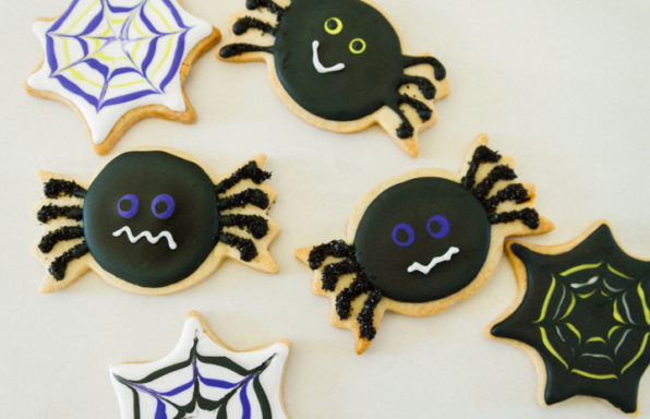 Spider + Cobweb Sugar Cookies