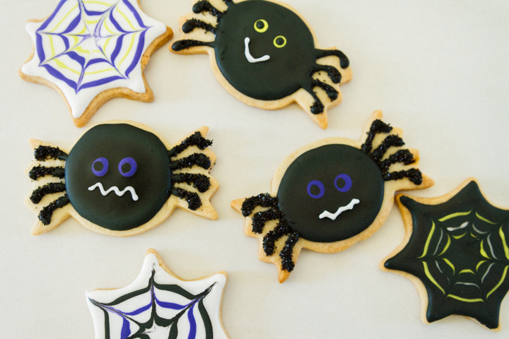 Spider + Cobweb Sugar Cookies