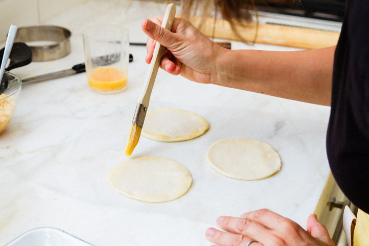 Egg wash the hand pie dough