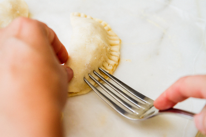 Fold and crimp the hand pie