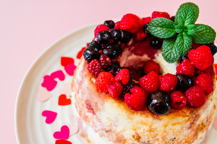 Brandy Berry Angel Food Cake