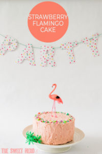 Strawberry Flamingo Cake