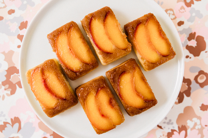 peach upside down cakelet